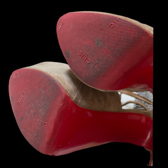 Christian Louboutin CARLOTA 160 Grege 37 Worn Once - Picture 9 of 12